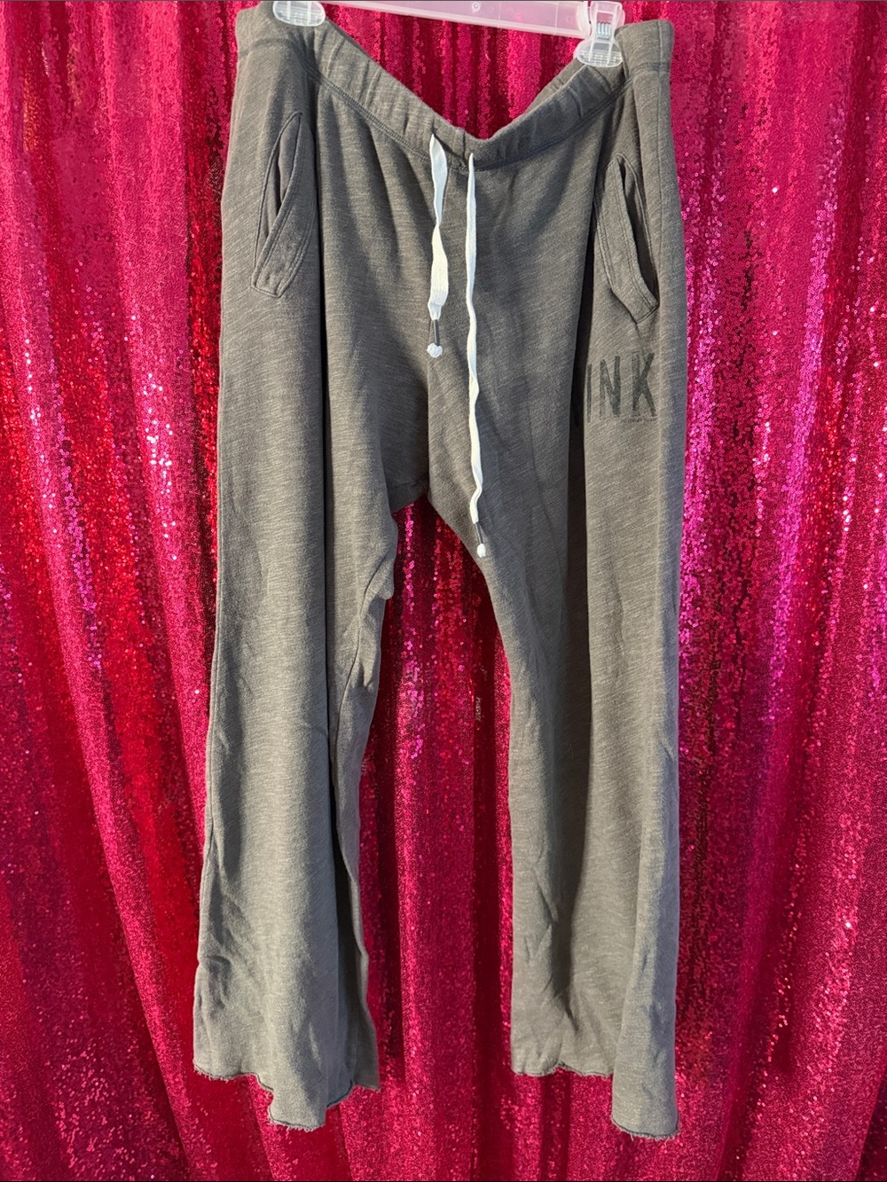 PINK Victoria's Secret Gray Drawstring Sweatpants